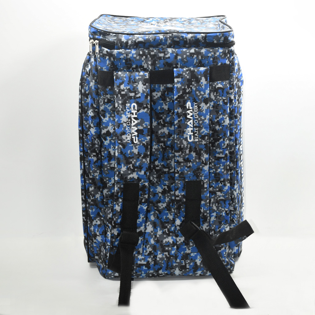 Champ Duffle Bag - Blue Pixilated Abstract - Image 3