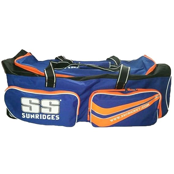 SS Professional Cricket Kitbag with Wheels - Blue/Orange