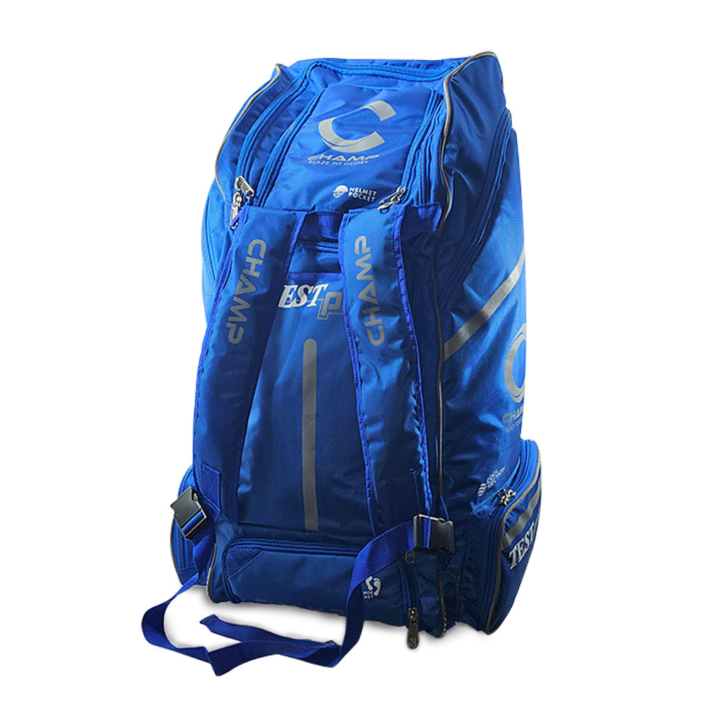 Champ TEST PRO Duffle Wheelie Kit Bag Royal Blue Champ Sports SA