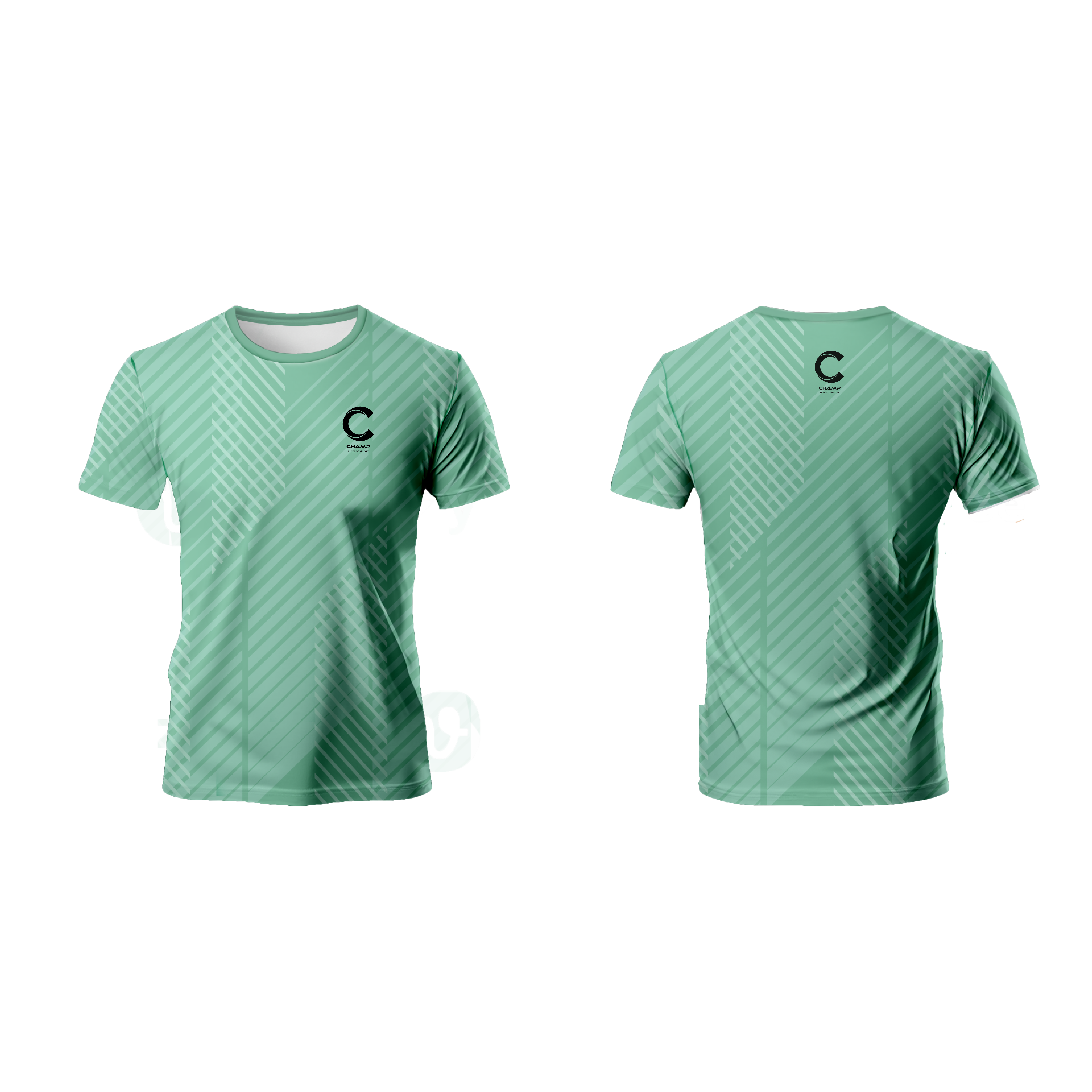 Champ Training T- Shirt - Teal Abstract