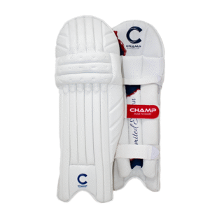 Champ Limited Edition - Light Weight - Batting Leg Guard - Navy/Red and White - L/Adult - Adult - Youth