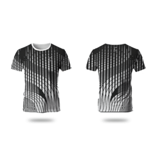 Champ Training T- Shirt - Black and White Abstract